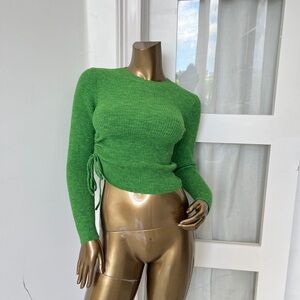 Brand New Zara Vibrant Green Knit Top